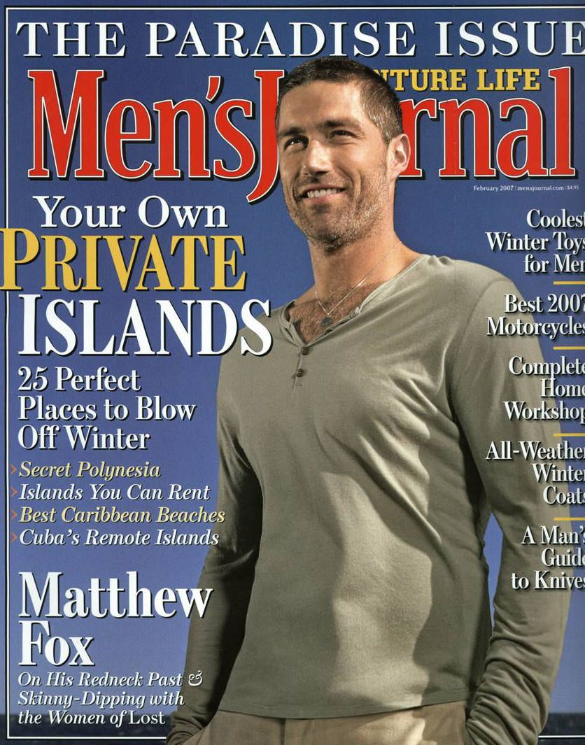 MENS JOURNAL USA magazine side cover  February 2007