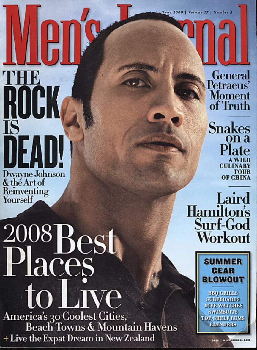 MENS JOURNAL USA magazine side cover  June 2008