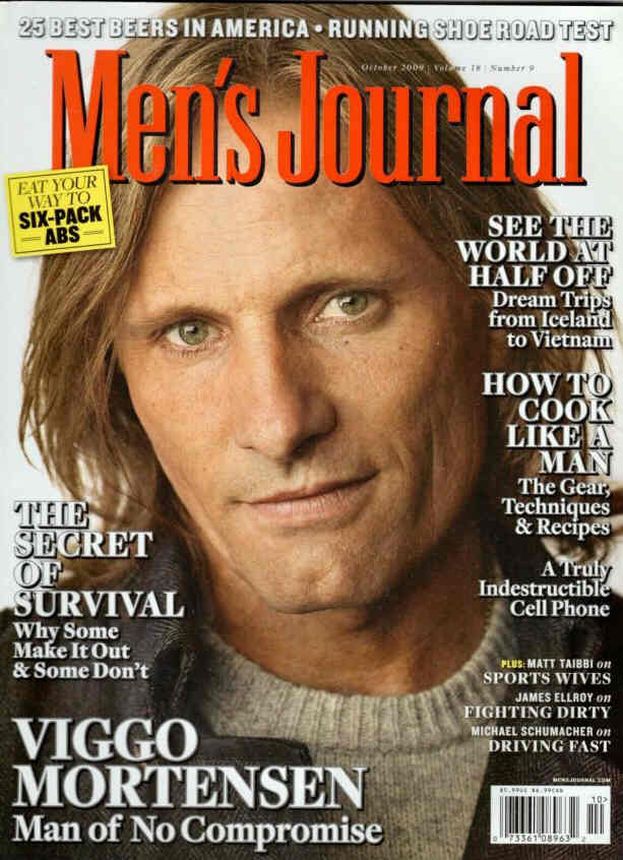 MENS JOURNAL USA magazine side cover  October 2009