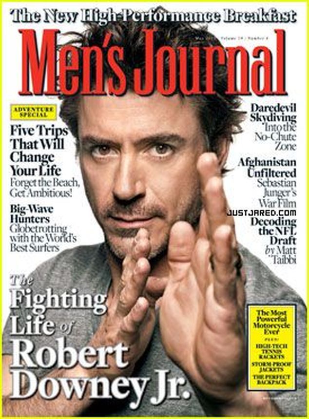 MENS JOURNAL USA magazine side cover  May 2010