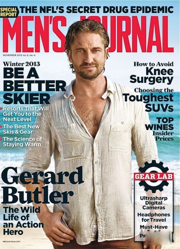 MENS JOURNAL USA magazine side cover  November 2012
