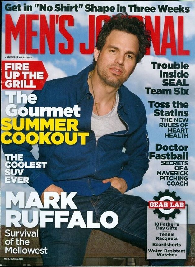 MENS JOURNAL USA magazine side cover  June 2013
