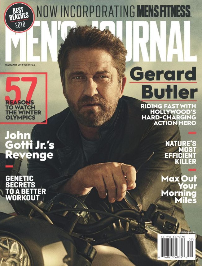 MENS JOURNAL USA magazine side cover  February 2018