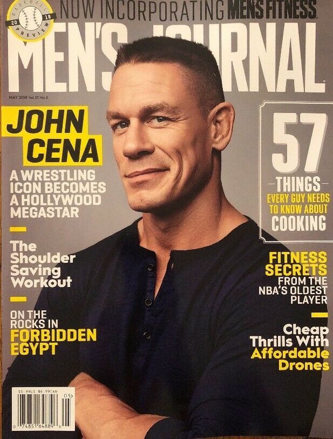 MENS JOURNAL USA magazine side cover  May 2018