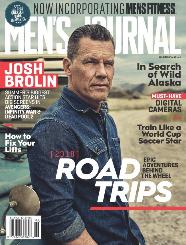 MENS JOURNAL USA magazine side cover  June 2018