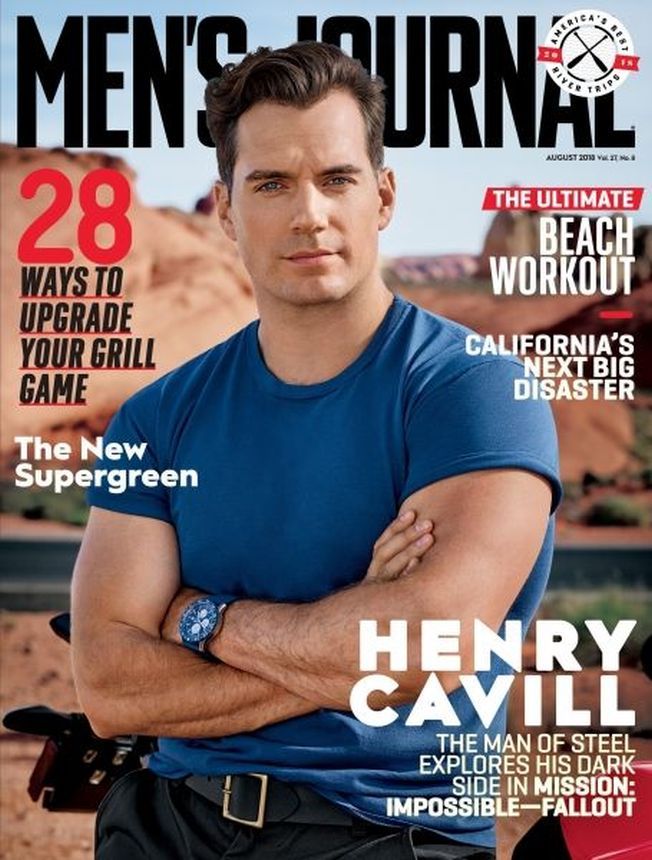 MENS JOURNAL USA magazine side cover  August 2018
