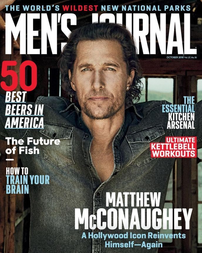 MENS JOURNAL USA magazine side cover  October 2018