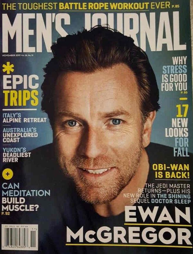 MENS JOURNAL USA magazine side cover  November 2019