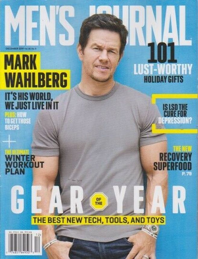 MENS JOURNAL USA magazine side cover  December 2019