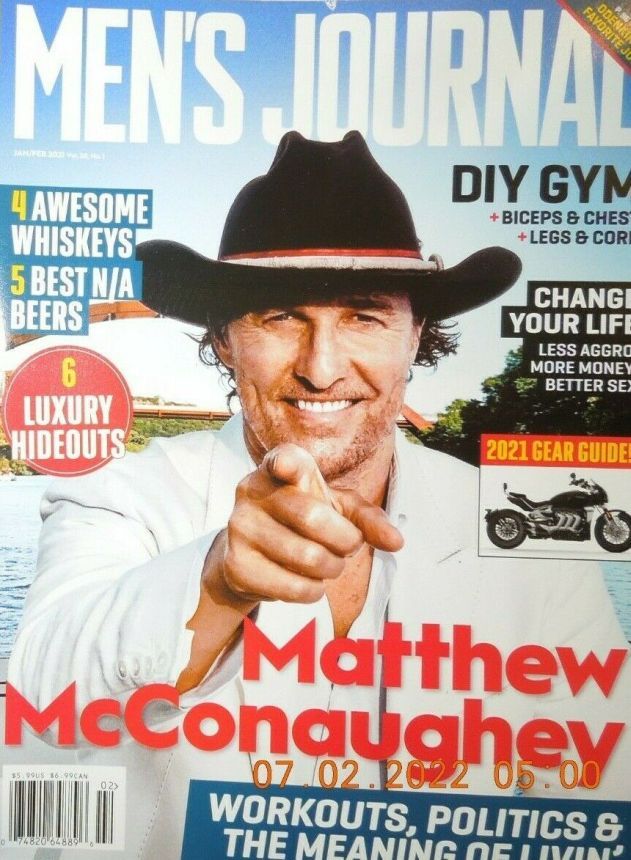 MENS JOURNAL USA magazine side cover  January/February 2021