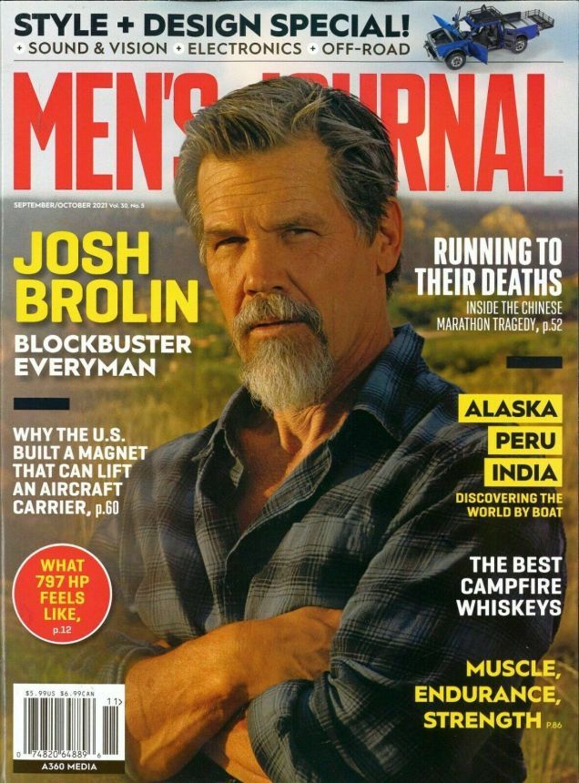 MENS JOURNAL USA magazine side cover  September/October 2021