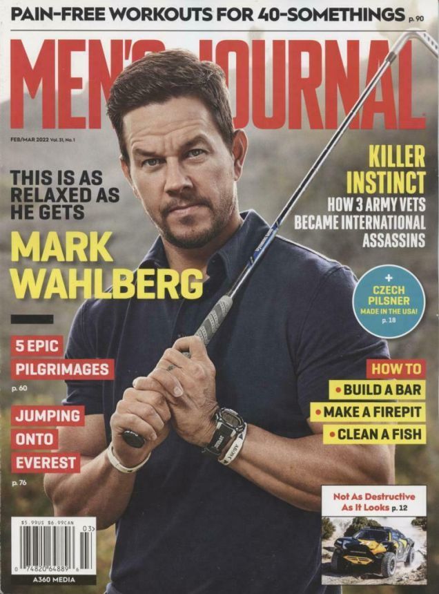 MENS JOURNAL USA magazine side cover  February/March 2022