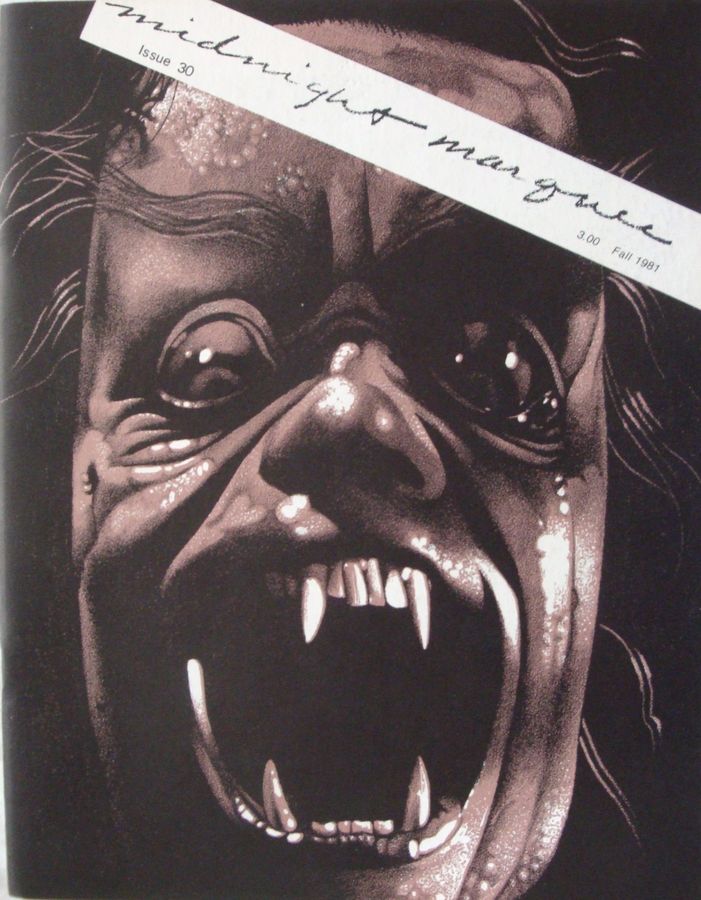 MIDNIGHT MARQUEE magazine side cover Issue 30 Fall 1981