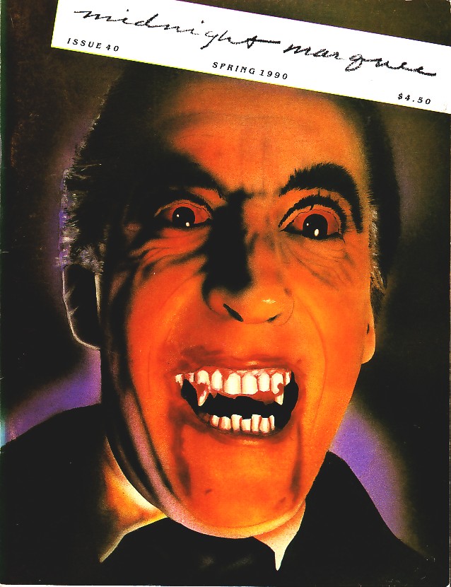 MIDNIGHT MARQUEE magazine side cover Issue 40 Spring 1990
