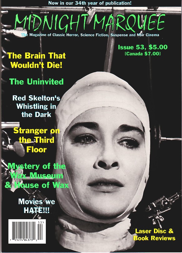MIDNIGHT MARQUEE magazine side cover Issue 53  1997