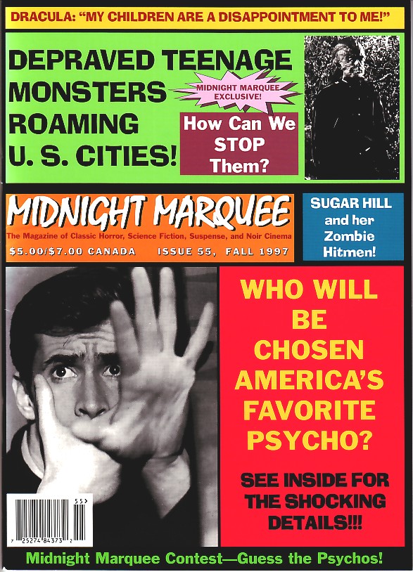 MIDNIGHT MARQUEE magazine side cover Issue 55  1997