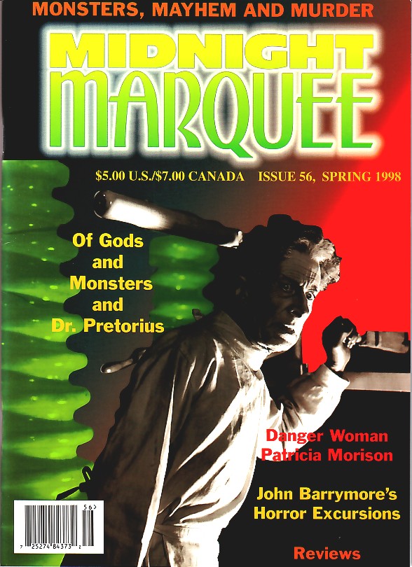 MIDNIGHT MARQUEE magazine side cover Issue 56  1998