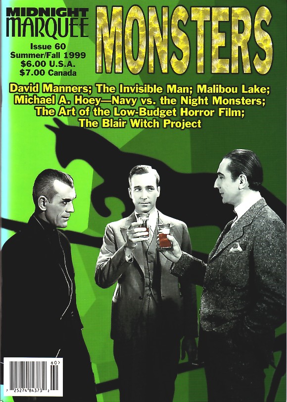MIDNIGHT MARQUEE magazine side cover Issue 60  1999