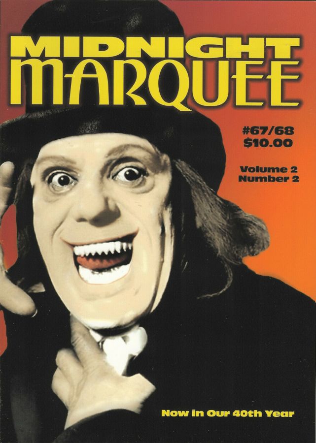 MIDNIGHT MARQUEE magazine side cover Issue 67/68  Vol 2 # 2  2003
