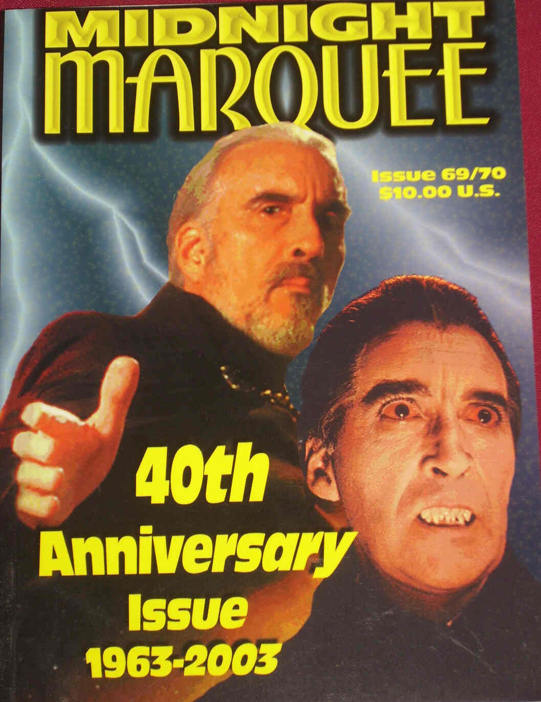 MIDNIGHT MARQUEE magazine side cover Issue 69/70  Vol 2 # 3  2004