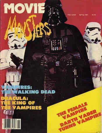 MOVIE MONSTERS (1981) magazine side cover Issue 1 Spring 1981