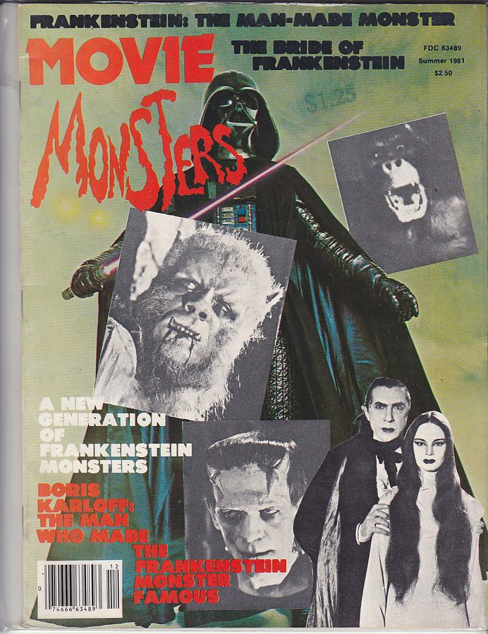 MOVIE MONSTERS (1981) magazine side cover Issue 2 Summer 1981