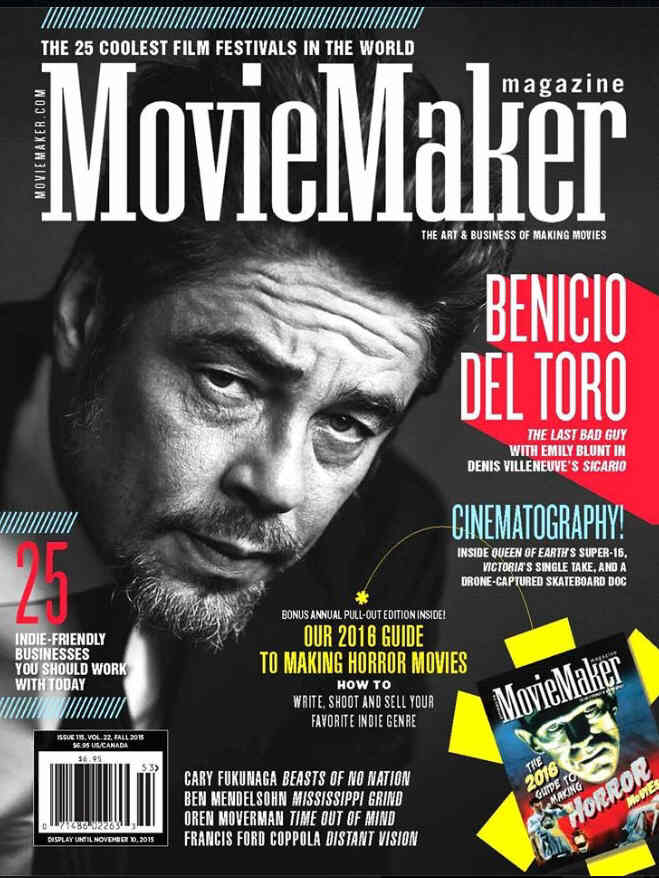 MOVIE MAKER magazine side cover Issue 115 Fall 2015
