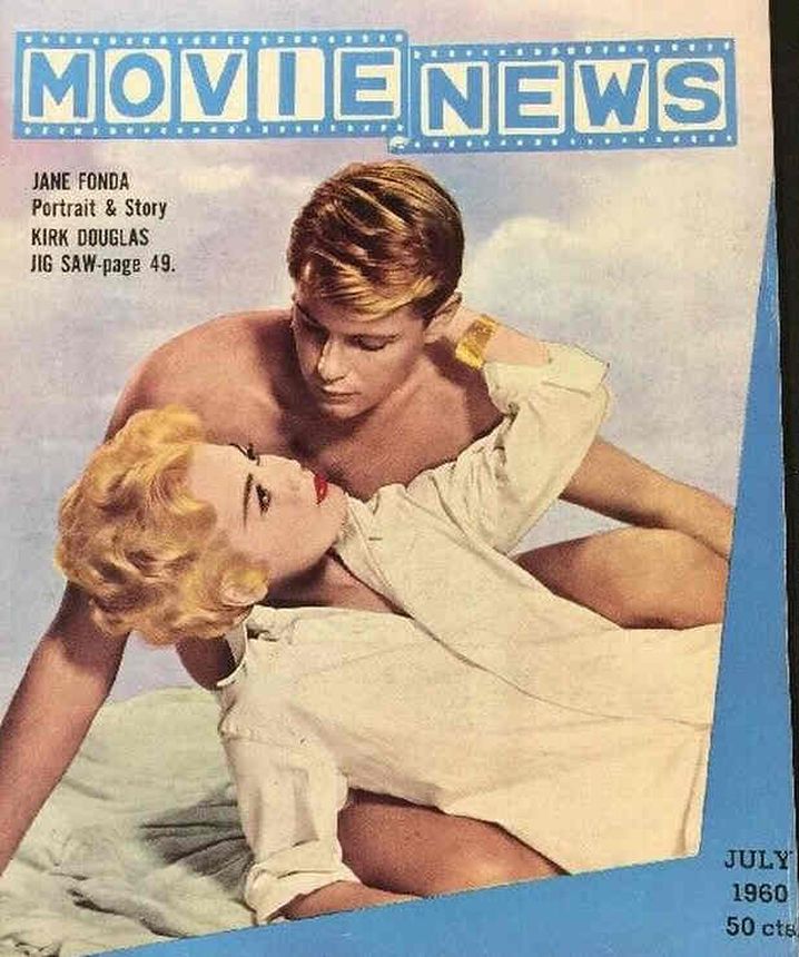 MOVIE NEWS magazine side cover  July 1960