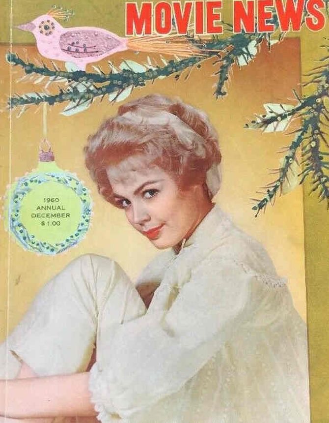 MOVIE NEWS magazine side cover  December 1960