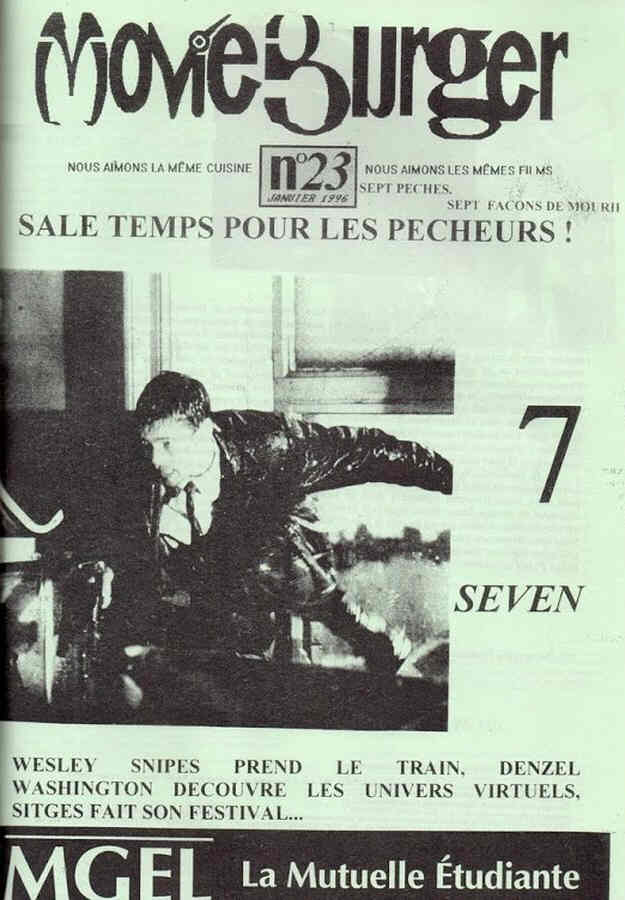 MOVIE BURGER magazine side cover Issue 23  January 1996