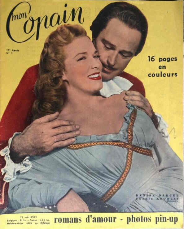 MON COPAIN magazine side cover Issue 1 21 August 1953