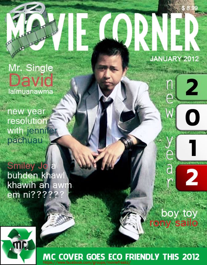 MOVIE CORNER magazine side cover  January 2012
