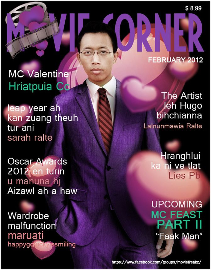 MOVIE CORNER magazine side cover  February 2012