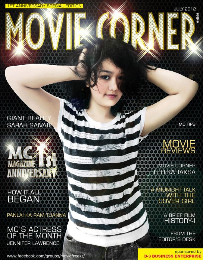 MOVIE CORNER magazine side cover  July 2012