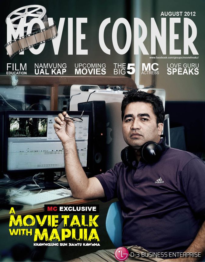 MOVIE CORNER magazine side cover  August 2012