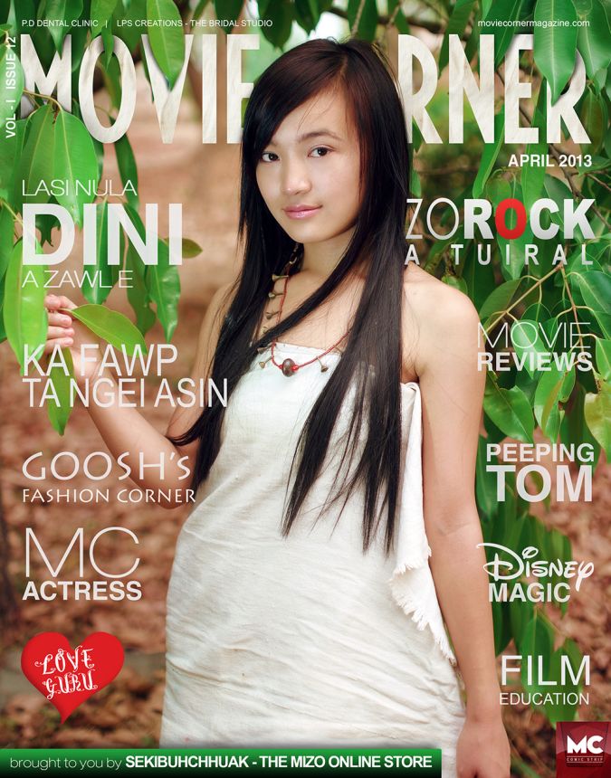 MOVIE CORNER magazine side cover  April 2013