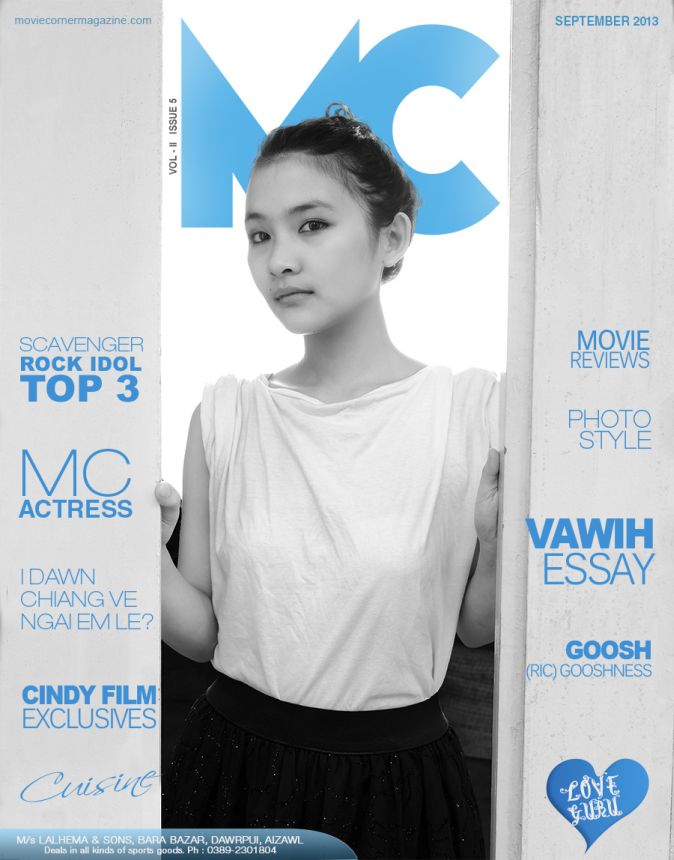 MOVIE CORNER magazine side cover  September 2013