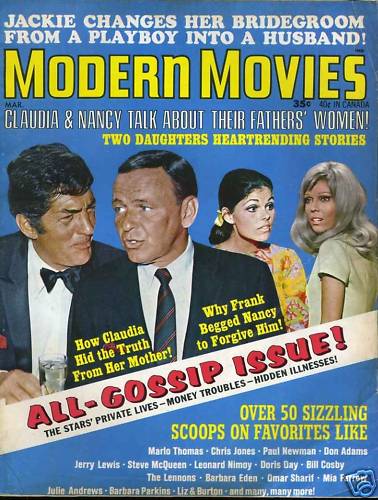 MODERN MOVIES magazine side cover Vol 1 # 6 March 1969