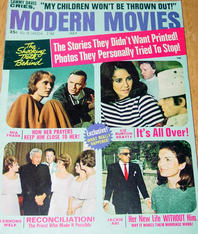 MODERN MOVIES magazine side cover July 1969