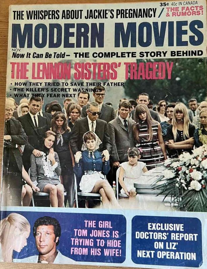 MODERN MOVIES magazine side cover November 1969