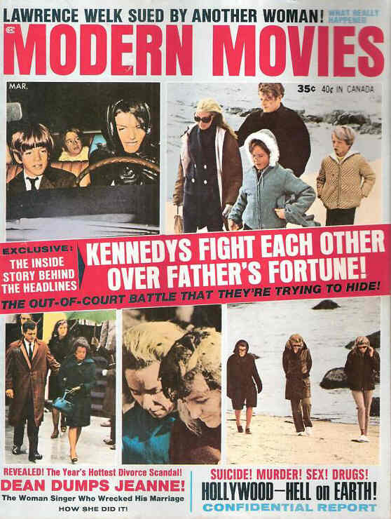 MODERN MOVIES magazine side cover March 1970