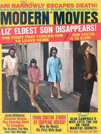 MODERN MOVIES magazine side cover November 1970