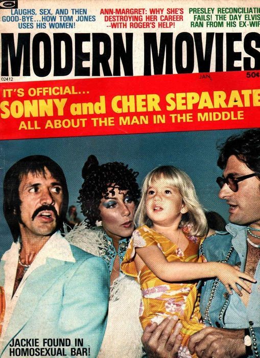 MODERN MOVIES magazine side cover January 1974