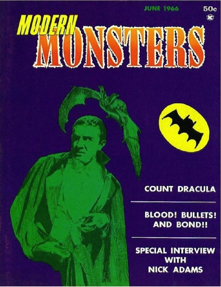 MODERN MONSTERS magazine side cover Issue 2 June 1966