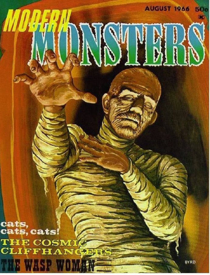 MODERN MONSTERS magazine side cover Issue 3 August 1966