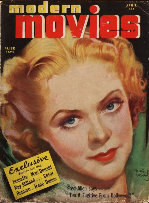 MODERN MOVIES (BILBARA) magazine side cover April 1938