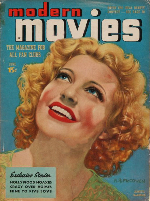 MODERN MOVIES (BILBARA) magazine side cover June 1938