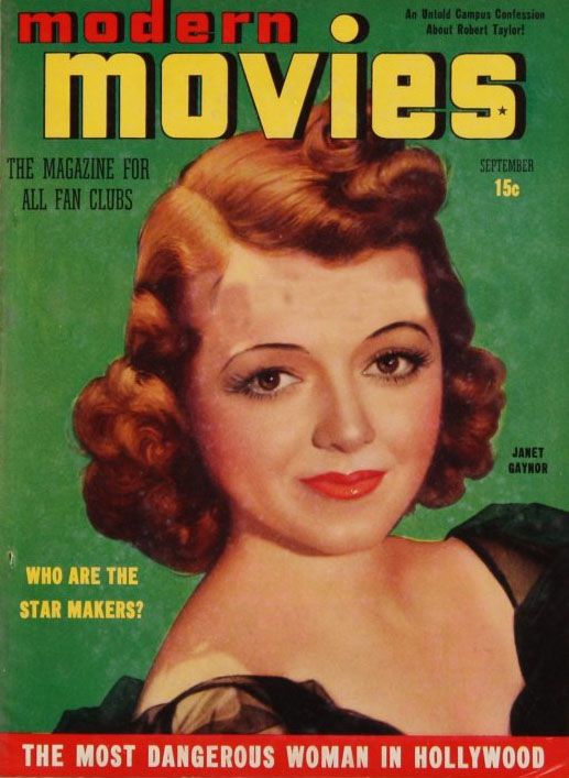 MODERN MOVIES (BILBARA) magazine side cover September 1938