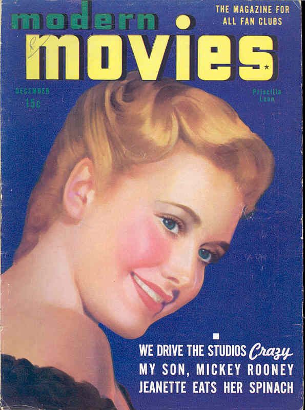 MODERN MOVIES (BILBARA) magazine side cover December 1938