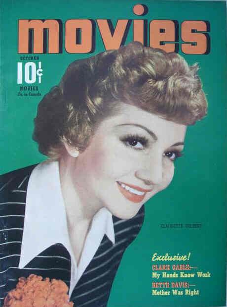 MODERN MOVIES (Ideal) magazine side cover October 1940
